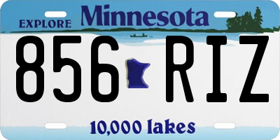 MN license plate 856RIZ