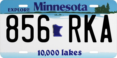 MN license plate 856RKA