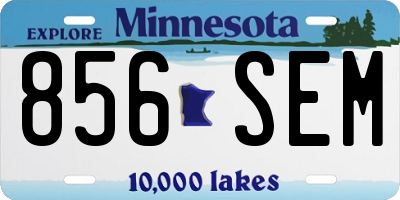 MN license plate 856SEM