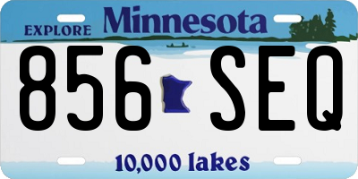 MN license plate 856SEQ