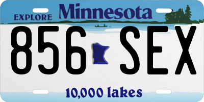 MN license plate 856SEX
