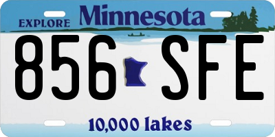 MN license plate 856SFE