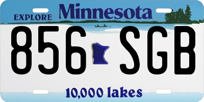 MN license plate 856SGB
