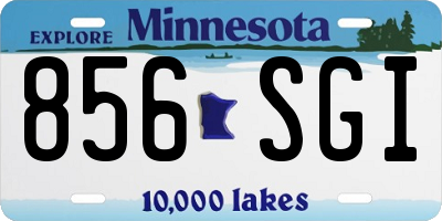 MN license plate 856SGI