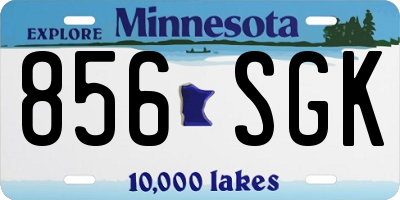 MN license plate 856SGK