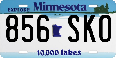 MN license plate 856SKO