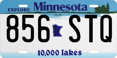 MN license plate 856STQ