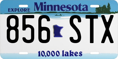 MN license plate 856STX