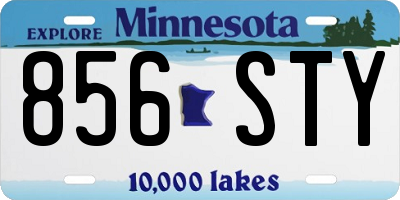 MN license plate 856STY