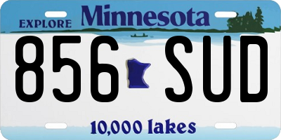 MN license plate 856SUD
