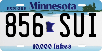 MN license plate 856SUI