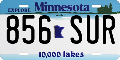 MN license plate 856SUR