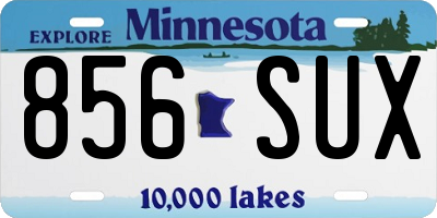 MN license plate 856SUX