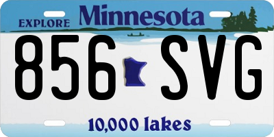 MN license plate 856SVG