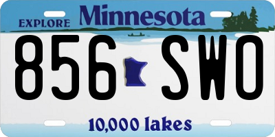 MN license plate 856SWO