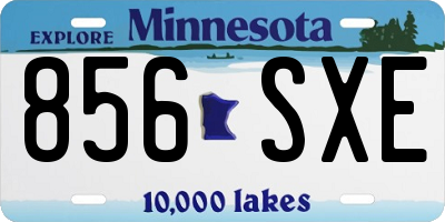 MN license plate 856SXE