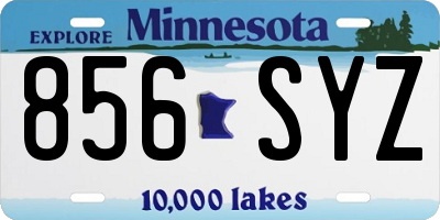 MN license plate 856SYZ