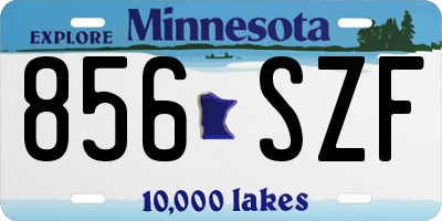 MN license plate 856SZF
