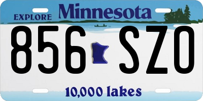 MN license plate 856SZO