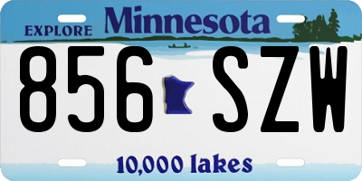 MN license plate 856SZW