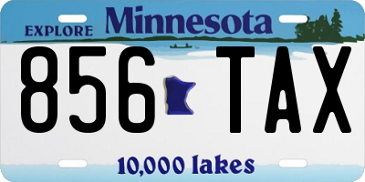 MN license plate 856TAX