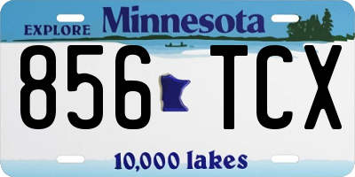 MN license plate 856TCX