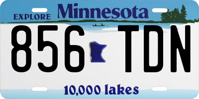 MN license plate 856TDN