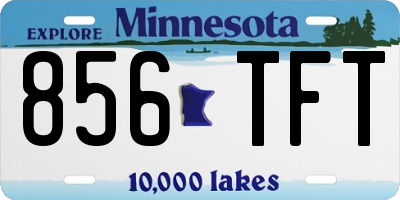 MN license plate 856TFT