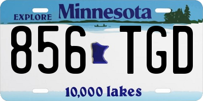 MN license plate 856TGD
