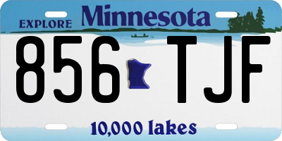 MN license plate 856TJF