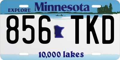 MN license plate 856TKD
