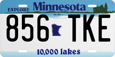 MN license plate 856TKE