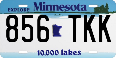 MN license plate 856TKK