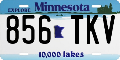 MN license plate 856TKV