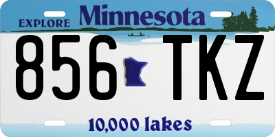 MN license plate 856TKZ