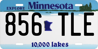 MN license plate 856TLE