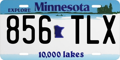 MN license plate 856TLX