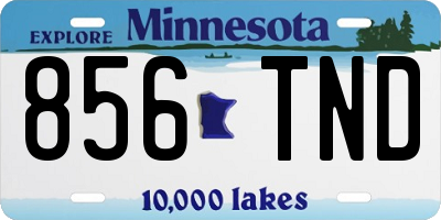 MN license plate 856TND