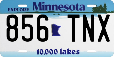 MN license plate 856TNX