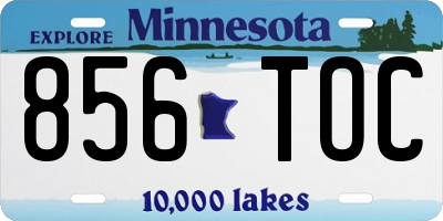 MN license plate 856TOC