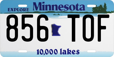 MN license plate 856TOF