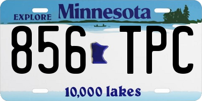 MN license plate 856TPC