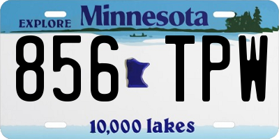 MN license plate 856TPW