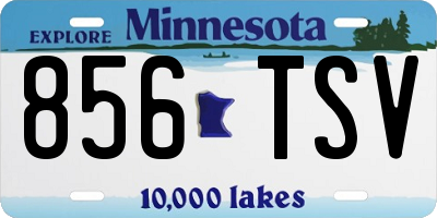 MN license plate 856TSV