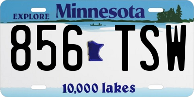 MN license plate 856TSW