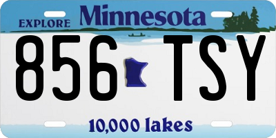 MN license plate 856TSY
