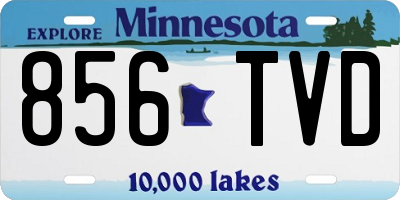 MN license plate 856TVD