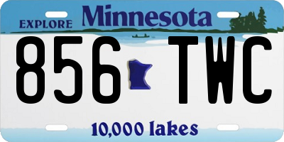 MN license plate 856TWC