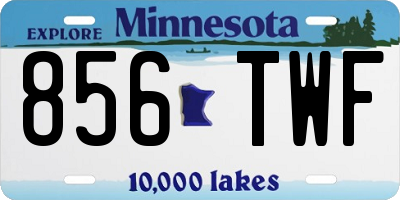 MN license plate 856TWF