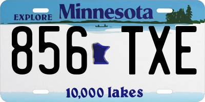 MN license plate 856TXE